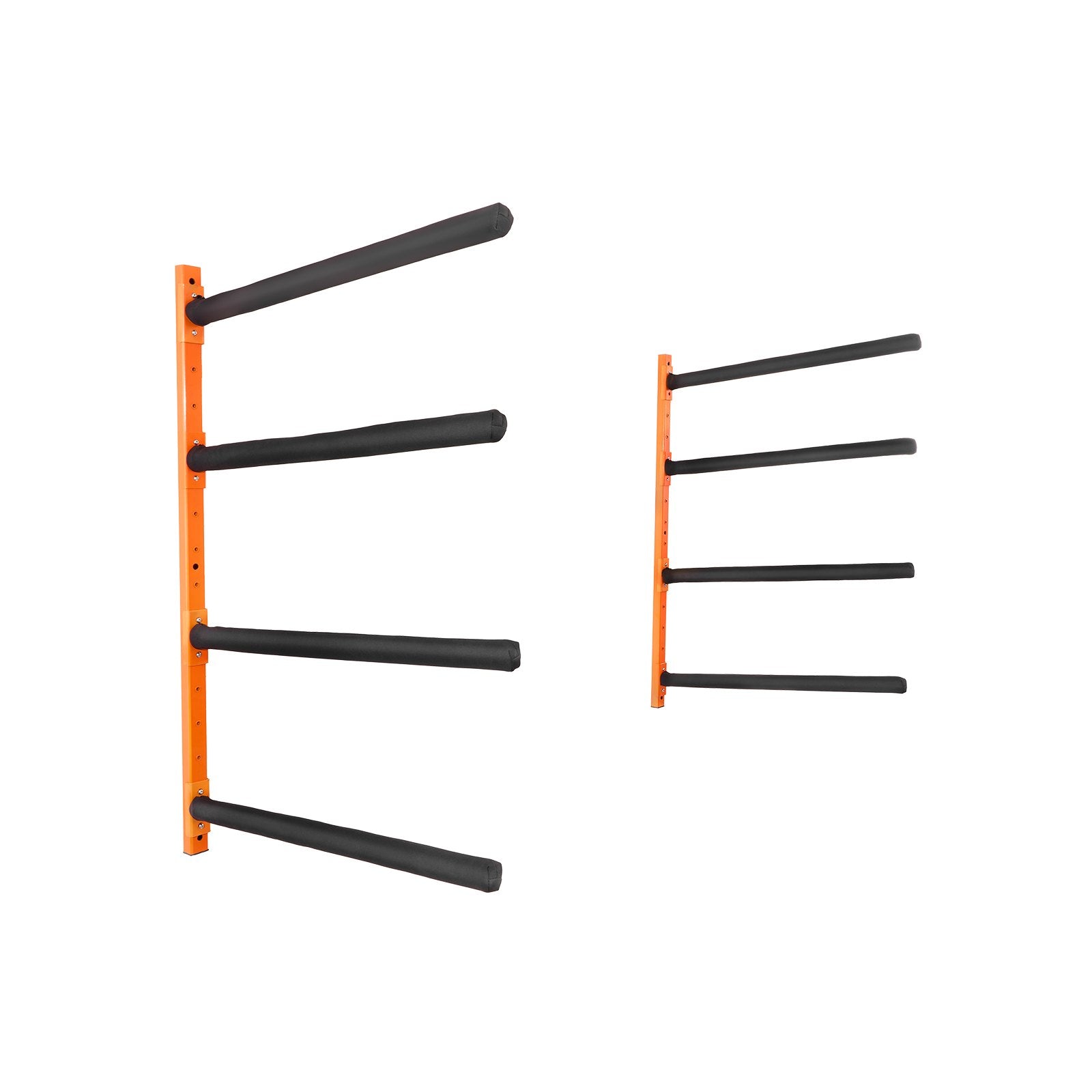 VEVOR Wall Kayak Storage Rack, 4-Capacity Wall Mounted Kayak Holders for Kayak Canoe Paddle Board, Kayak Storage Hooks with Adjustable Padded Arms, 400 LBS Load Kayak Hanger for Indoor Outdoor Garage 