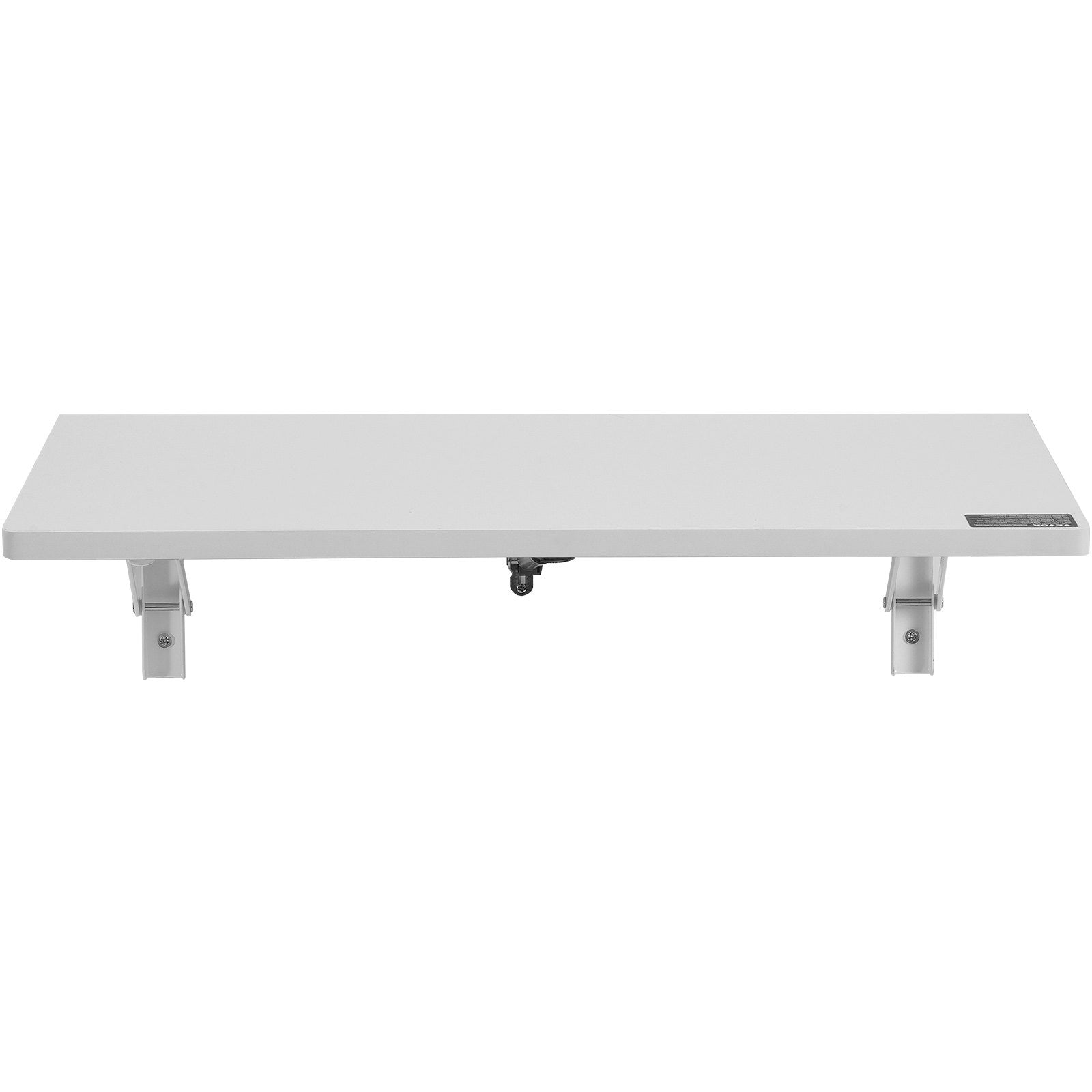VEVOR Wall Mounted Folding Table, 23.62" x 15.75" Wall Mount Drop Leaf Table, Floating Desk with Iron Bracket, Fold Down Desk for Small Spaces, Home Office, Dining, Laundry Room, Kitchen, Bar, White 