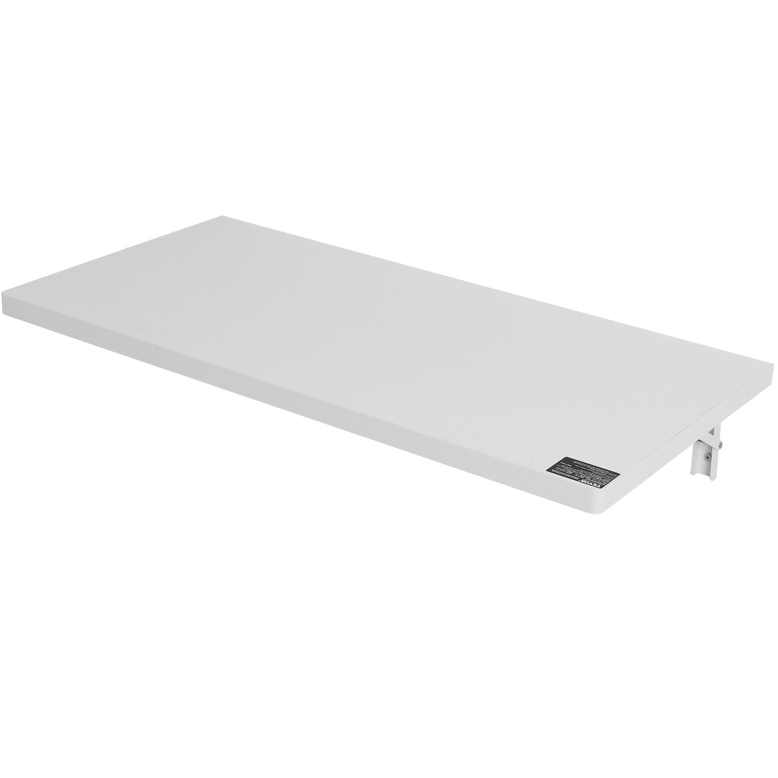 VEVOR Wall Mounted Folding Table, 31.5" x 15.75" Wall Mount Drop Leaf Table, Floating Desk with Iron Bracket, Fold Down Desk for Small Spaces, Home Office, Dining, Laundry Room, Kitchen, Bar, White 