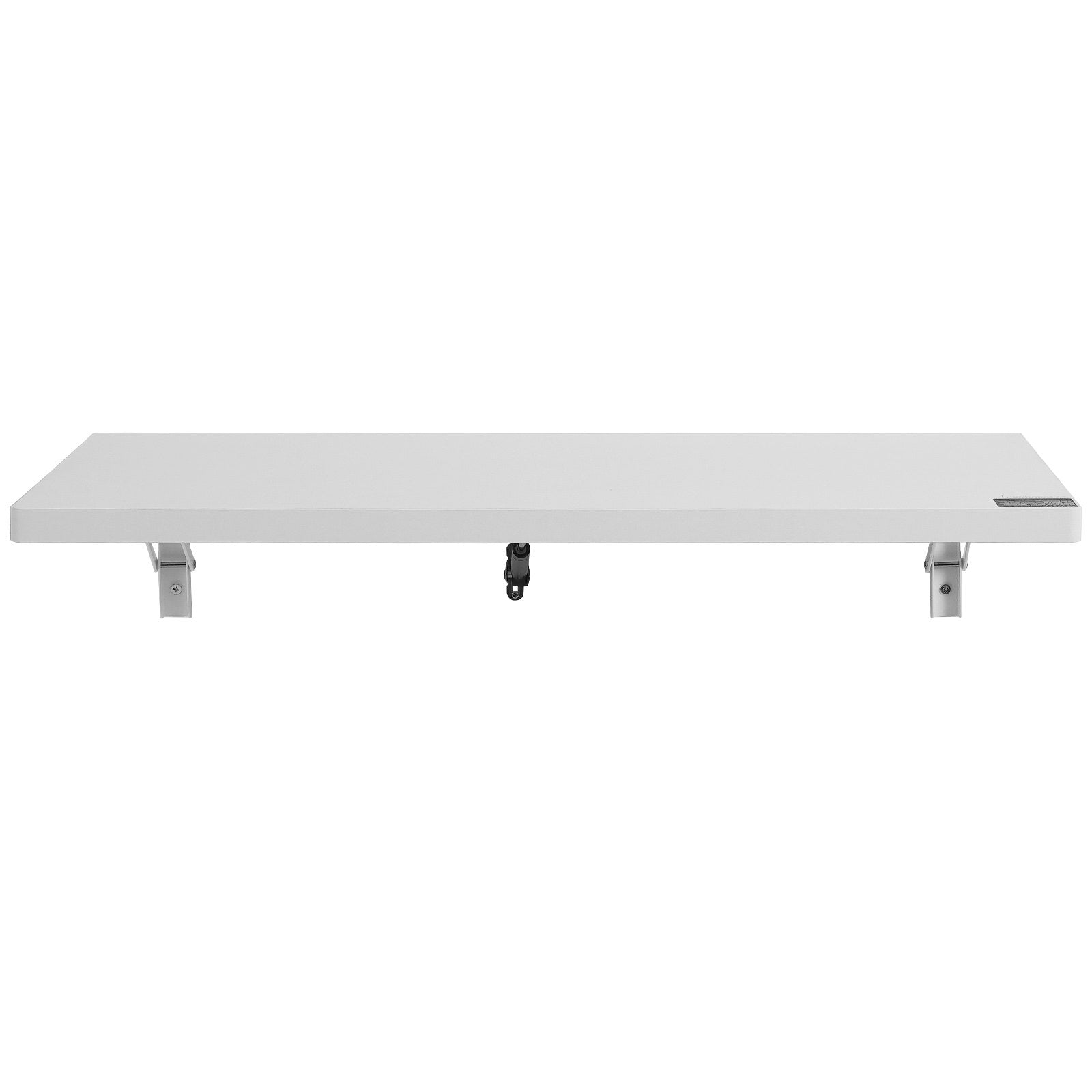 VEVOR Wall Mounted Folding Table, 31.5" x 15.75" Wall Mount Drop Leaf Table, Floating Desk with Iron Bracket, Fold Down Desk for Small Spaces, Home Office, Dining, Laundry Room, Kitchen, Bar, White 