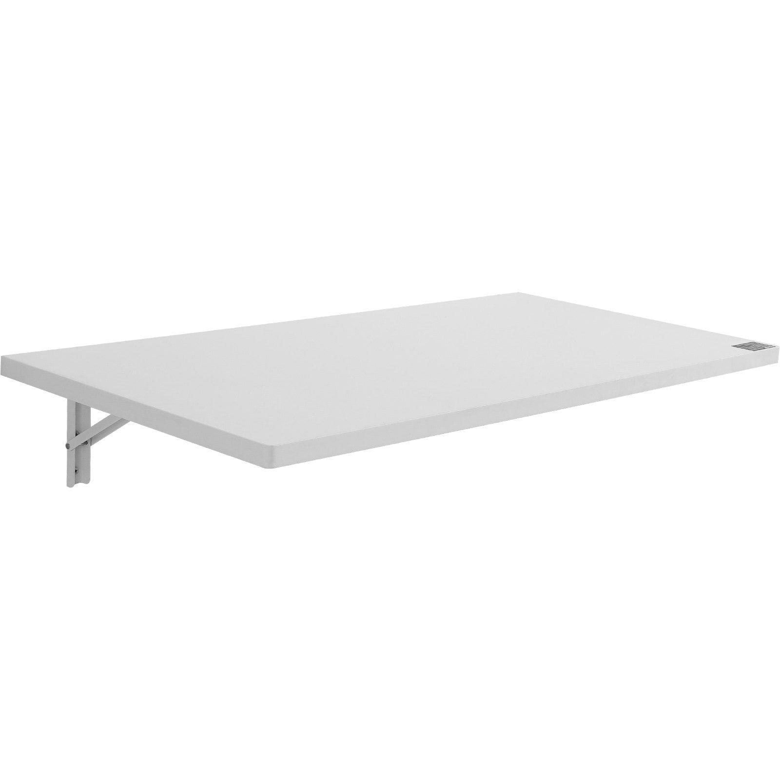 VEVOR Wall Mounted Folding Table, 39.37" x 19.69" Wall Mount Drop Leaf Table, Floating Desk with Iron Bracket, Fold Down Desk for Small Spaces, Home Office, Dining, Laundry Room, Kitchen, Bar, White 