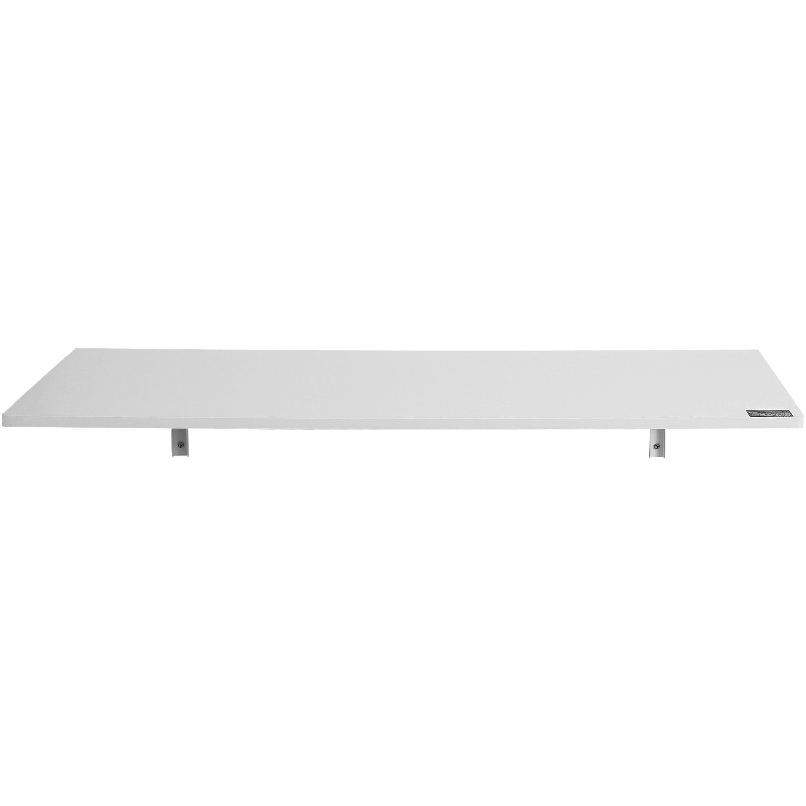 VEVOR Wall Mounted Folding Table, 43.31" x 18.11" Wall Mount Drop Leaf Table, Floating Desk with Iron Bracket, Fold Down Desk for Small Spaces, Home Office, Dining, Laundry Room, Kitchen, Bar, White 