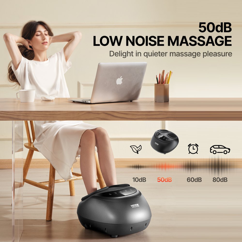 VEVOR Shiatsu Foot Massager Heated Deep Kneading Feet Massager for Pain Relief 