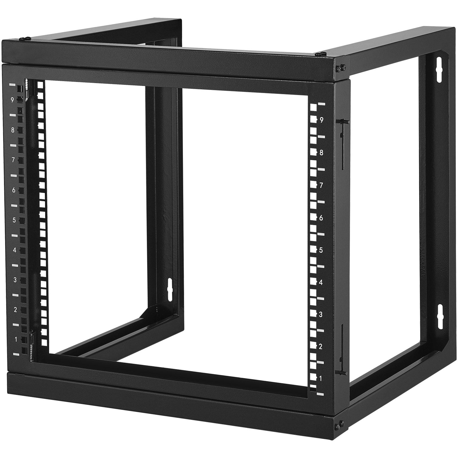 VEVOR 9U Wall Mount Rack 150 lbs/68.04 kg Open Frame Server Network Rack Black 