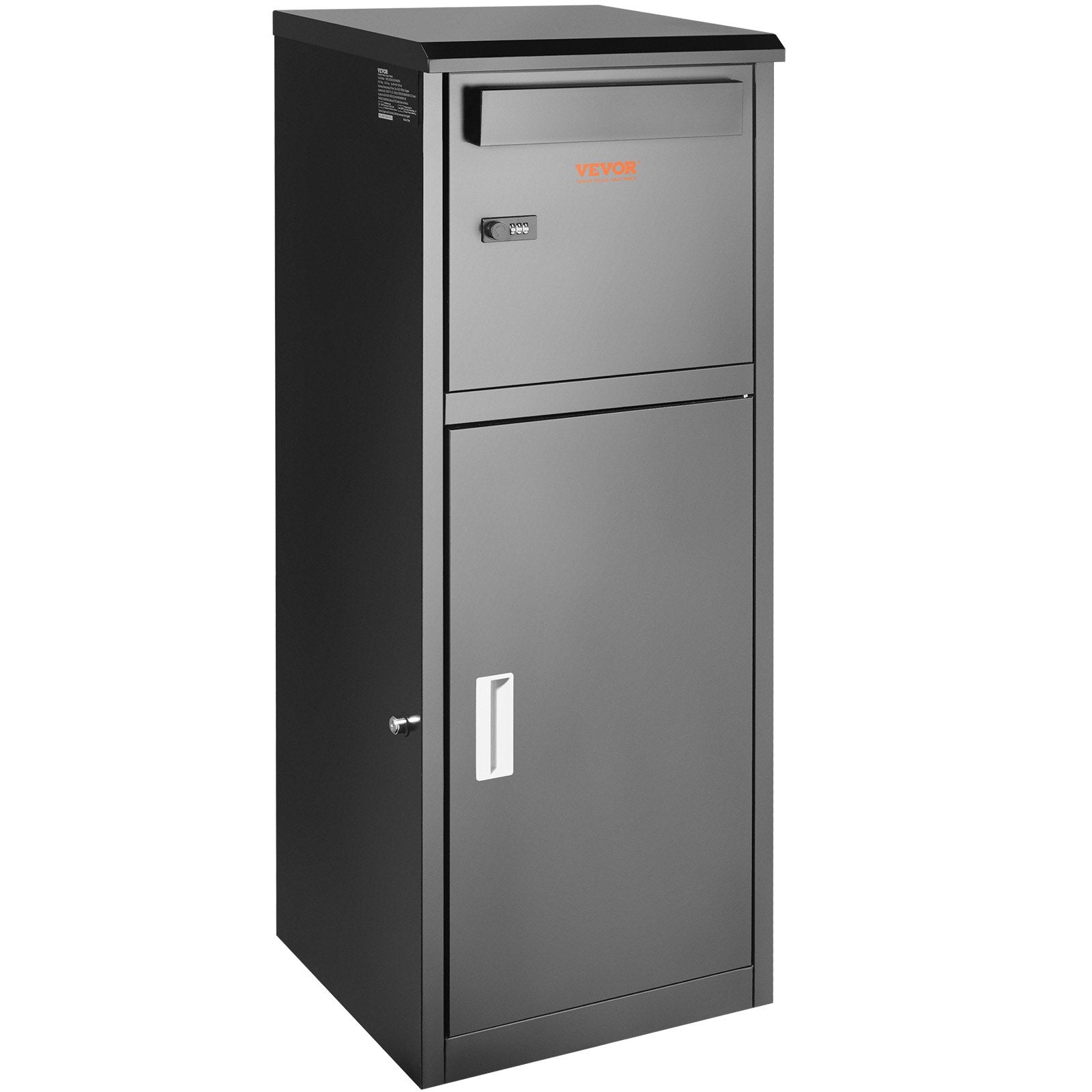 VEVOR Package Delivery Boxes for Outside 16.2"x15.8"x44", Galvanized Steel Delivery Box for Packages With Coded Lock, Removable Anti-theft Baffle, IPX3 Waterproof Package Drop Box for Outside, Porch 