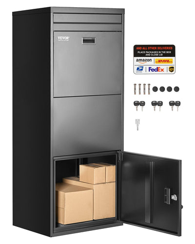 VEVOR Package Delivery Boxes for Outside 47.2 in Lockable Parcel Drop Box 