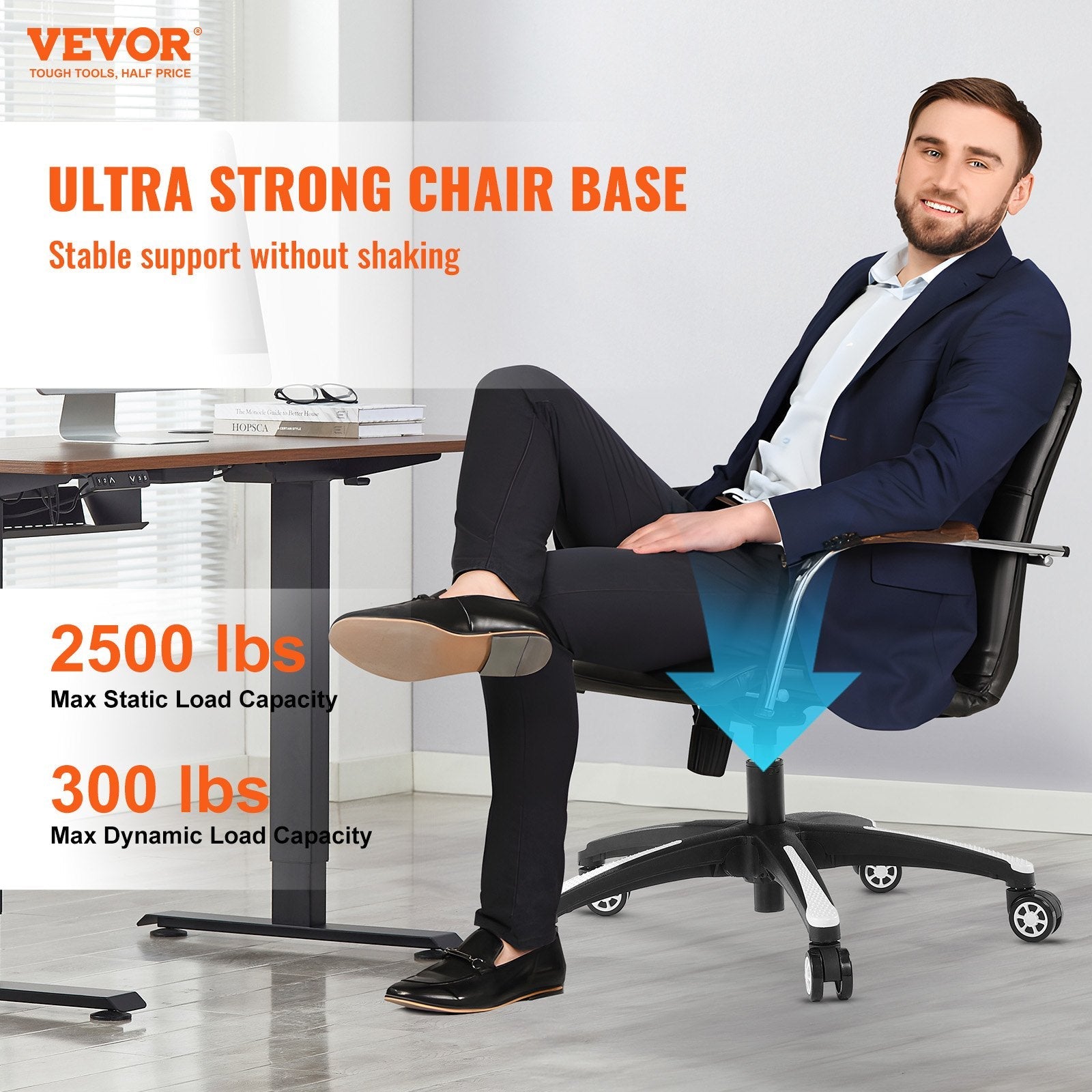 VEVOR Office Chair Base Replacement 28" Heavy Duty Swivel Chair Base 2500 lbs 