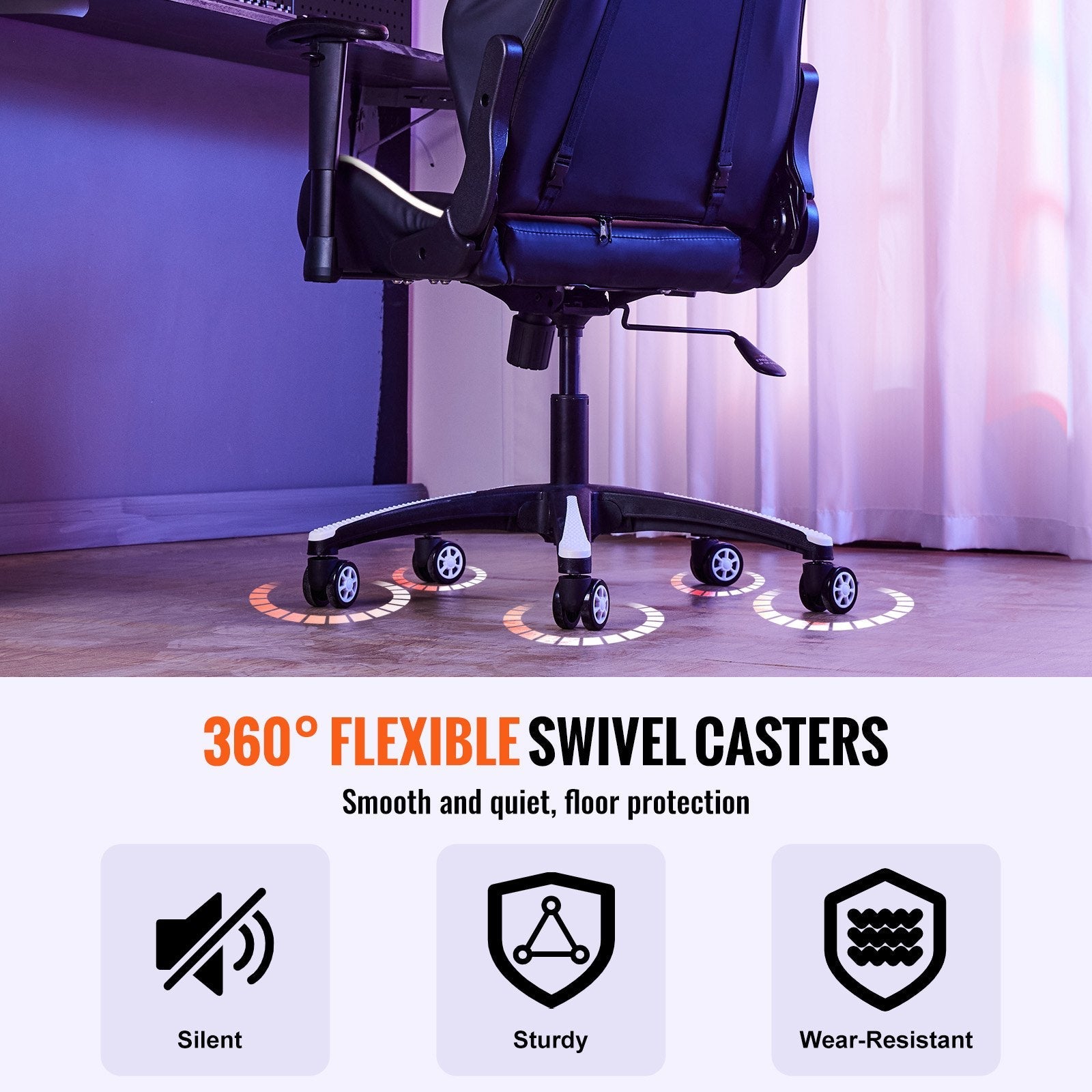 VEVOR Office Chair Base Replacement 28" Heavy Duty Swivel Chair Base 2500 lbs 