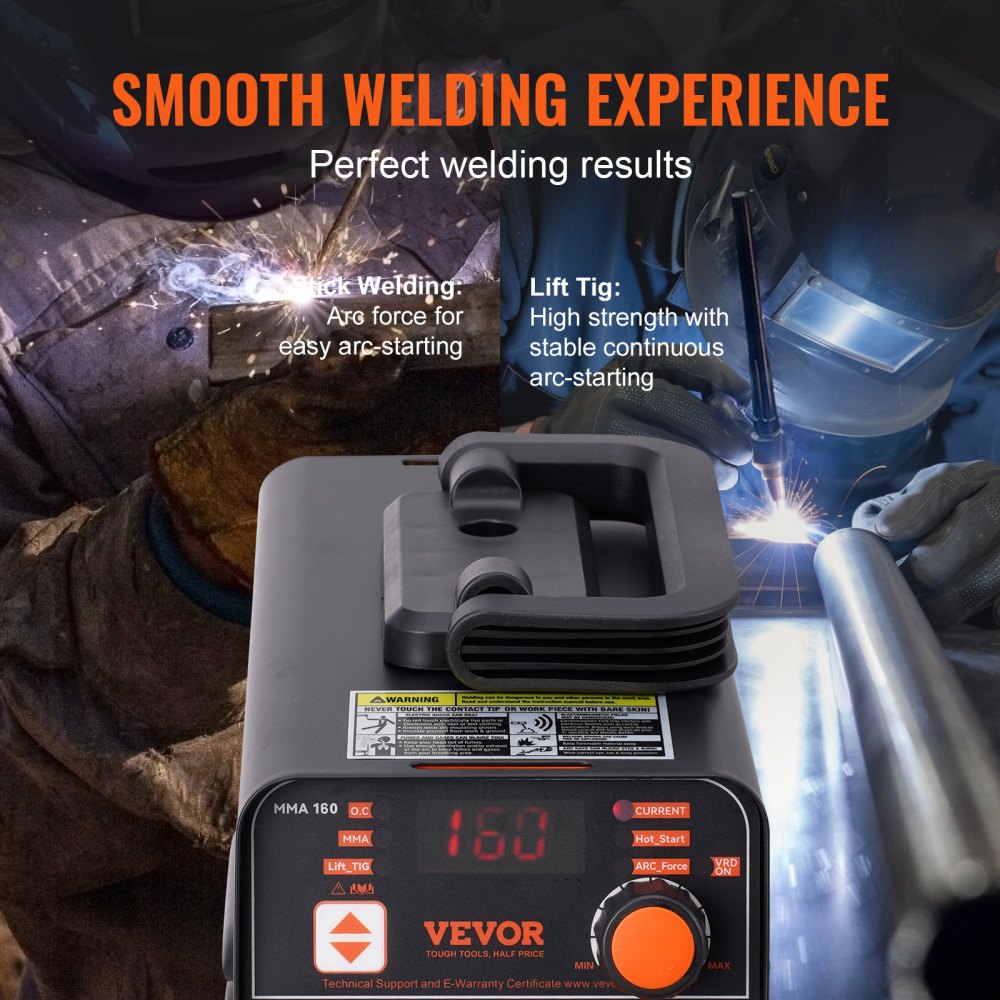 VEVOR ARC Stick Welder 110V/220V 120A 2-in-1 Lift TIG Welding Machine Hot Start 