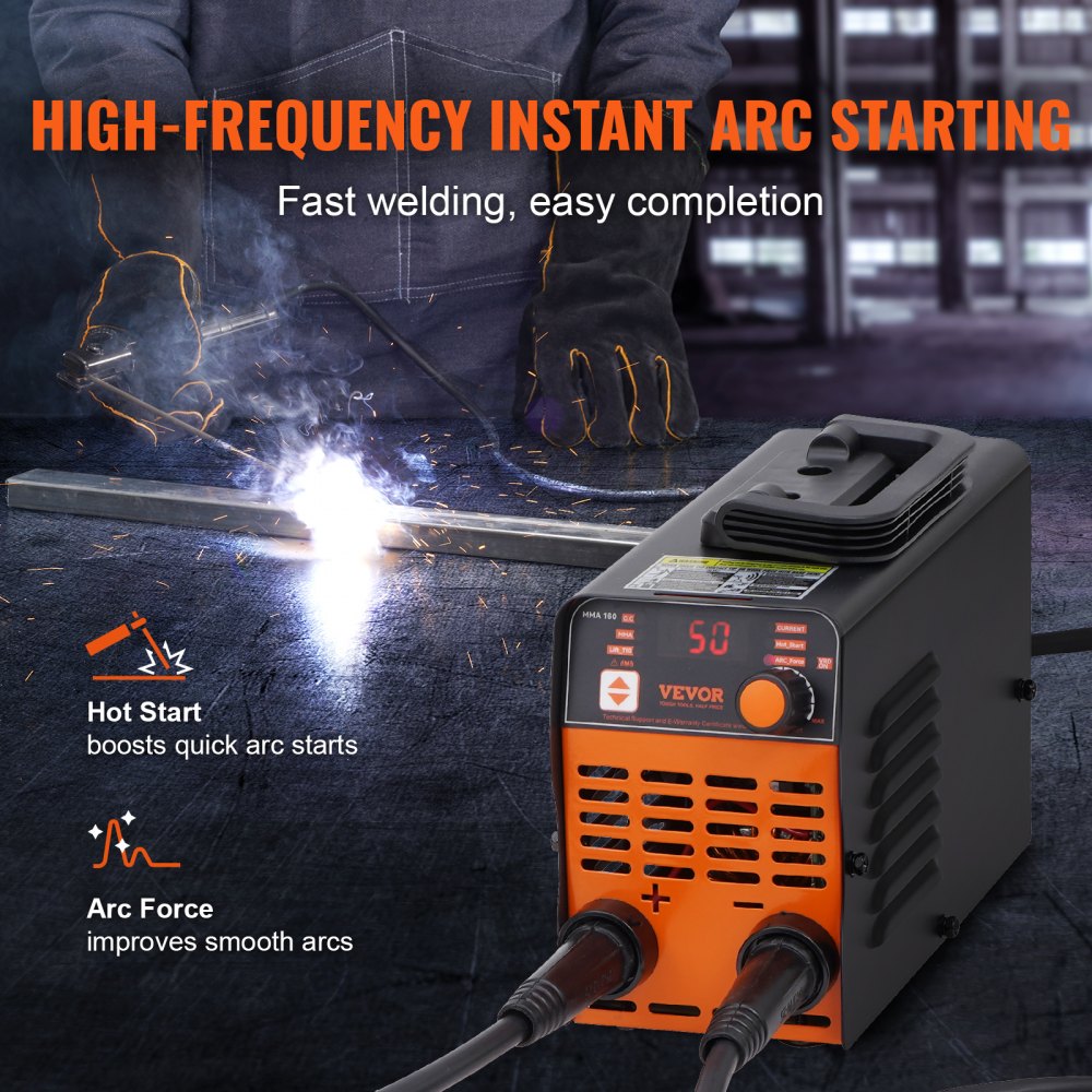 VEVOR ARC Stick Welder 110V/220V 120A 2-in-1 Lift TIG Welding Machine Hot Start 