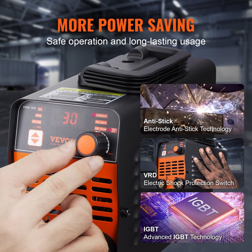 VEVOR ARC Stick Welder 110V/220V 120A 2-in-1 Lift TIG Welding Machine Hot Start 