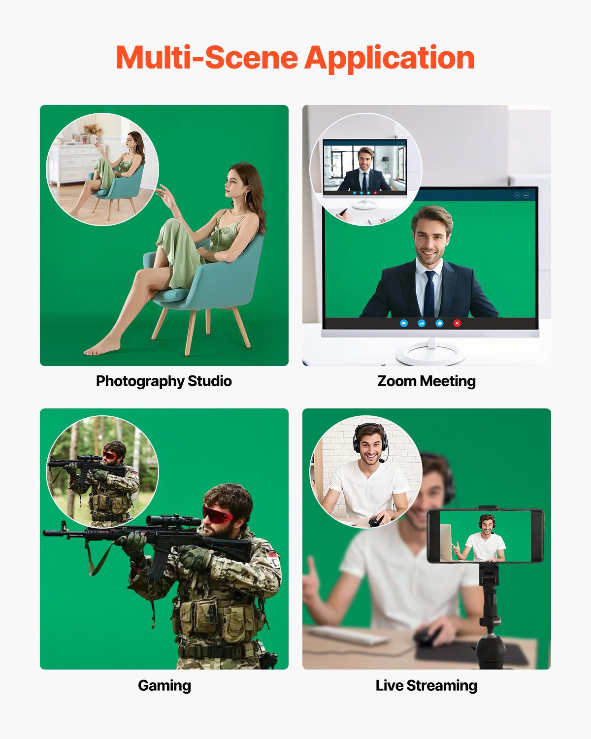 VEVOR Backdrop Stand Background Stand Kit 5 x 6.5 ft for Party & Photo Studio 