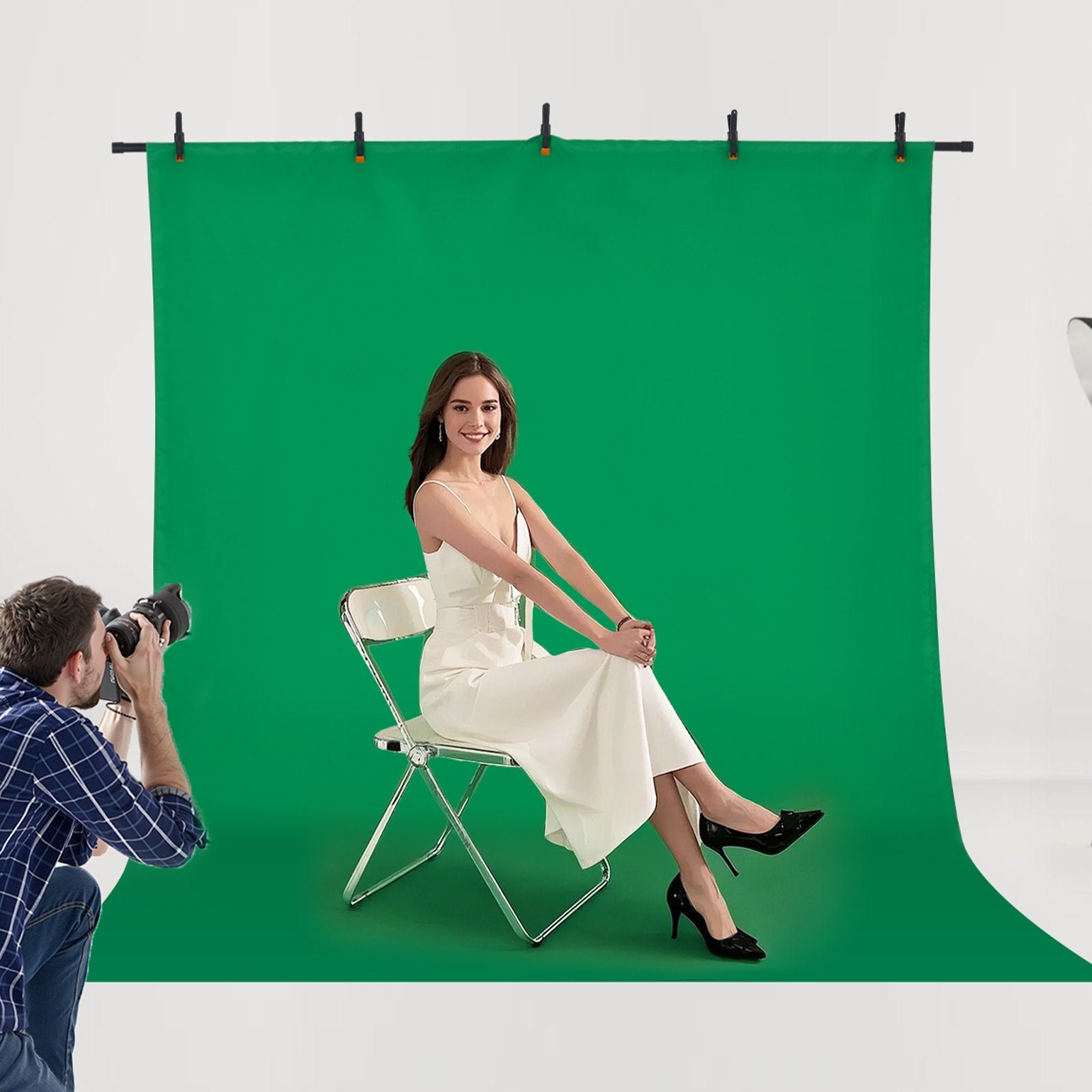VEVOR Backdrop Stand Background Stand Kit 5 x 6.5 ft for Party & Photo Studio 