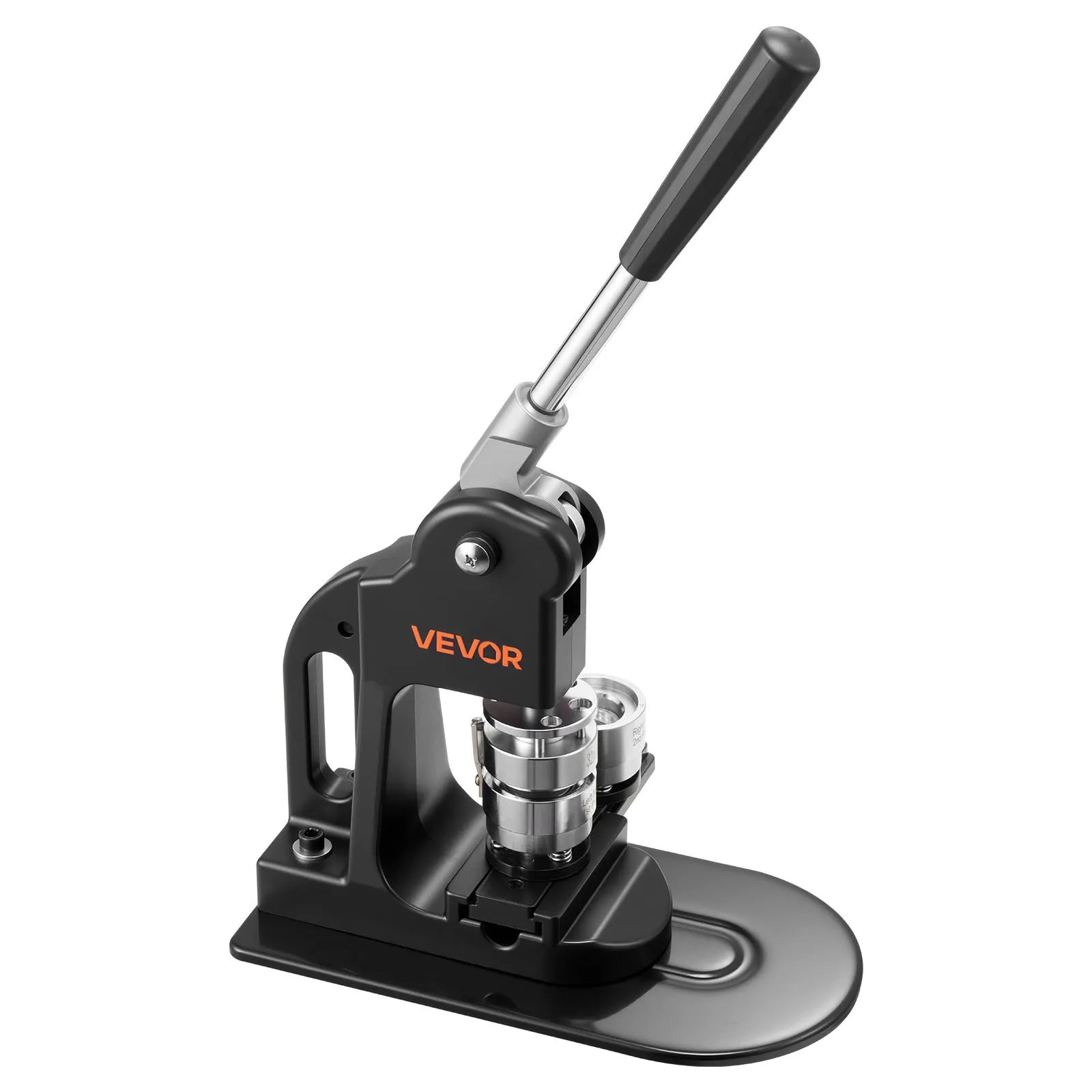 VEVOR Button Maker Machine, 1.25 in, Pin Maker Machine with 500pcs Button Parts, Circle Cutter, Hex Wrenches and Magic Book, Ergonomic Handle, for DIY Badges, Personalized Pins and Key Chains, Black 