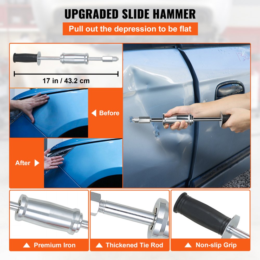 VEVOR Stud Welder Kit, 5500 Stud Welder Dent Repair Kit, 800VA Spot Welder Stud, 110V Welder Stud Kit, Stud Gun Dent Puller Kit with Complete Accessories, Dent Welder Repair for Auto Body Repairing 