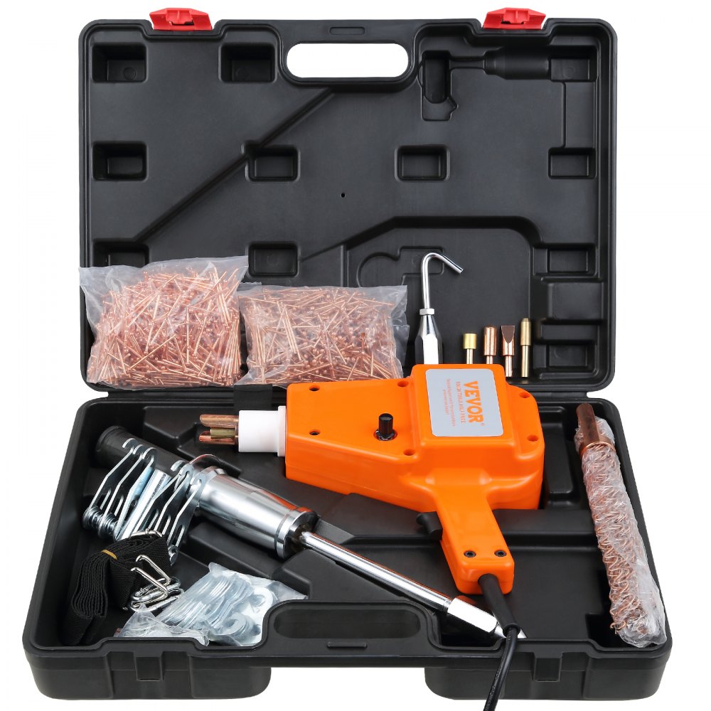VEVOR Stud Welder Kit, 5500 Stud Welder Dent Repair Kit, 800VA Spot Welder Stud, 110V Welder Stud Kit, Stud Gun Dent Puller Kit with Complete Accessories, Dent Welder Repair for Auto Body Repairing 