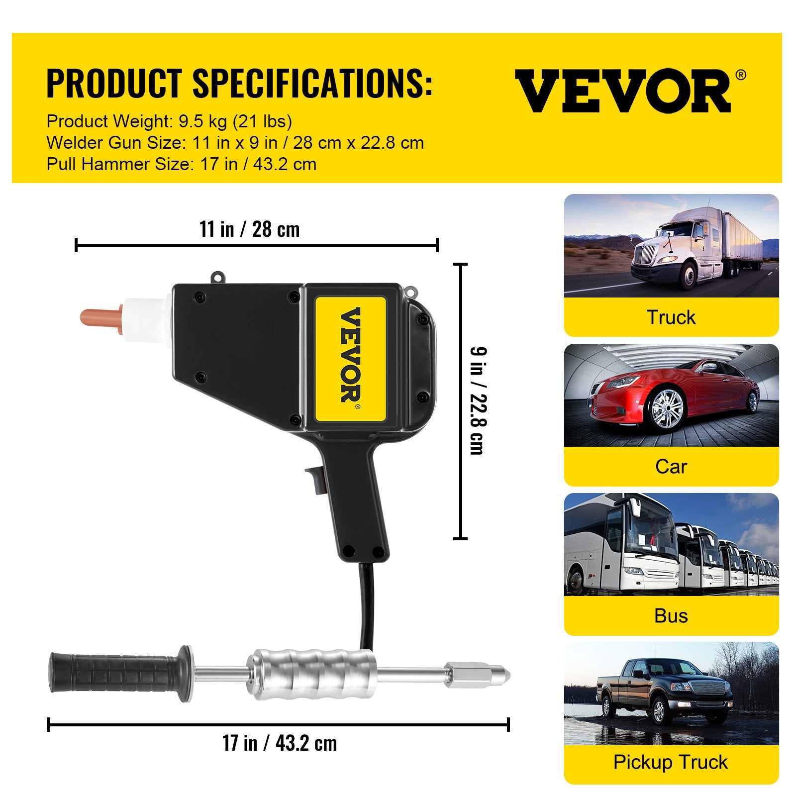 Spot Welder Auto Body Stud Welder 110V With Slide Hammer Stud Welder Starter Kit Repair 800VA +1000 Nails 