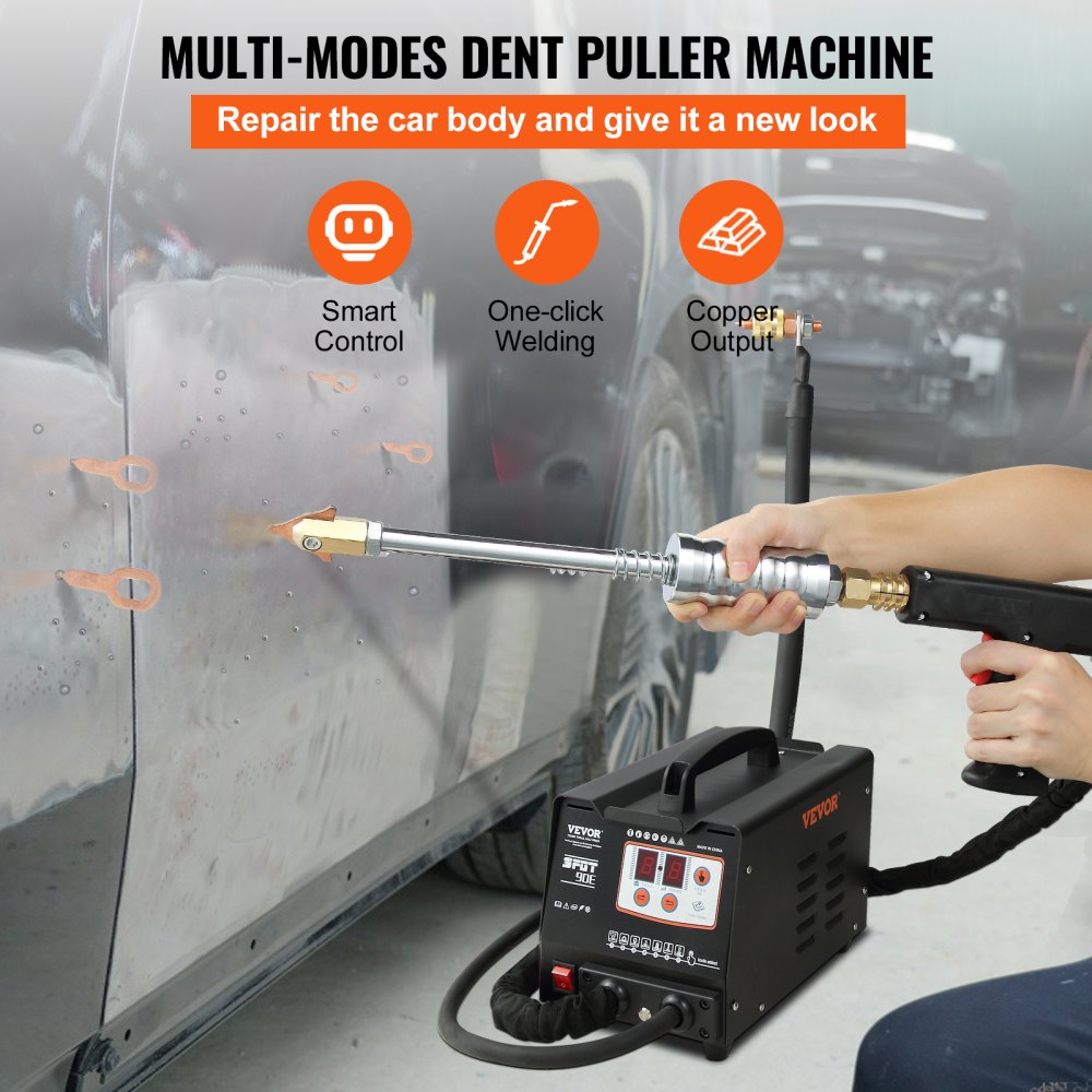 VEVOR Stud Welder Dent Repair Kit, 3000W 110V, Spot Welder Dent Puller, 7 Models Spot Welding Machine for Car Body Dent Repair 