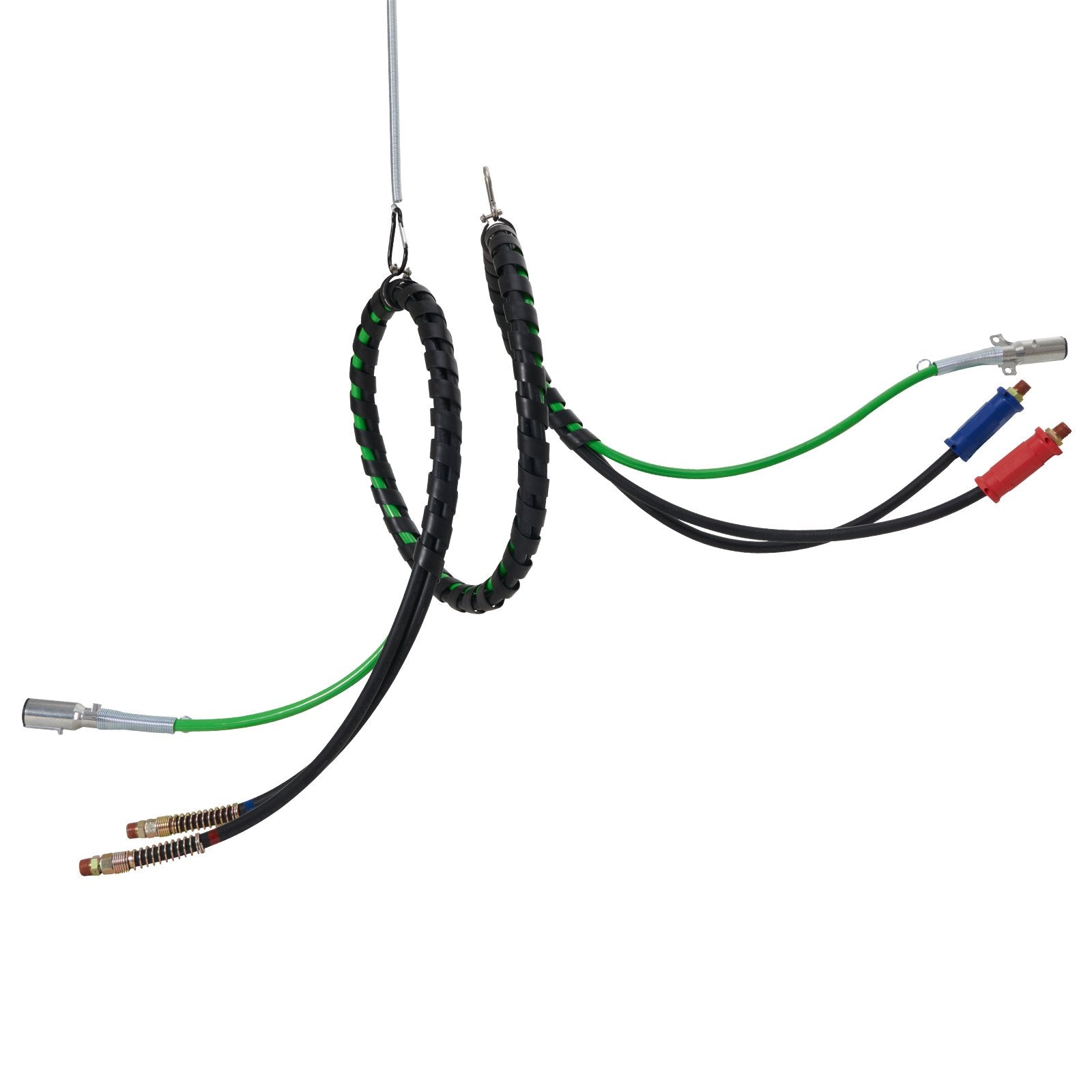 VEVOR 15FT Semi Truck Air Lines Kit with 2PCS Glad Hands, 3-in-1 Air Hoses & 7 Way ABS Electric Power Line, with 2PCS Gladhand Handles, 4PCS Seals and Tender Spring Kit for Semi Truck Trailer Tractor 