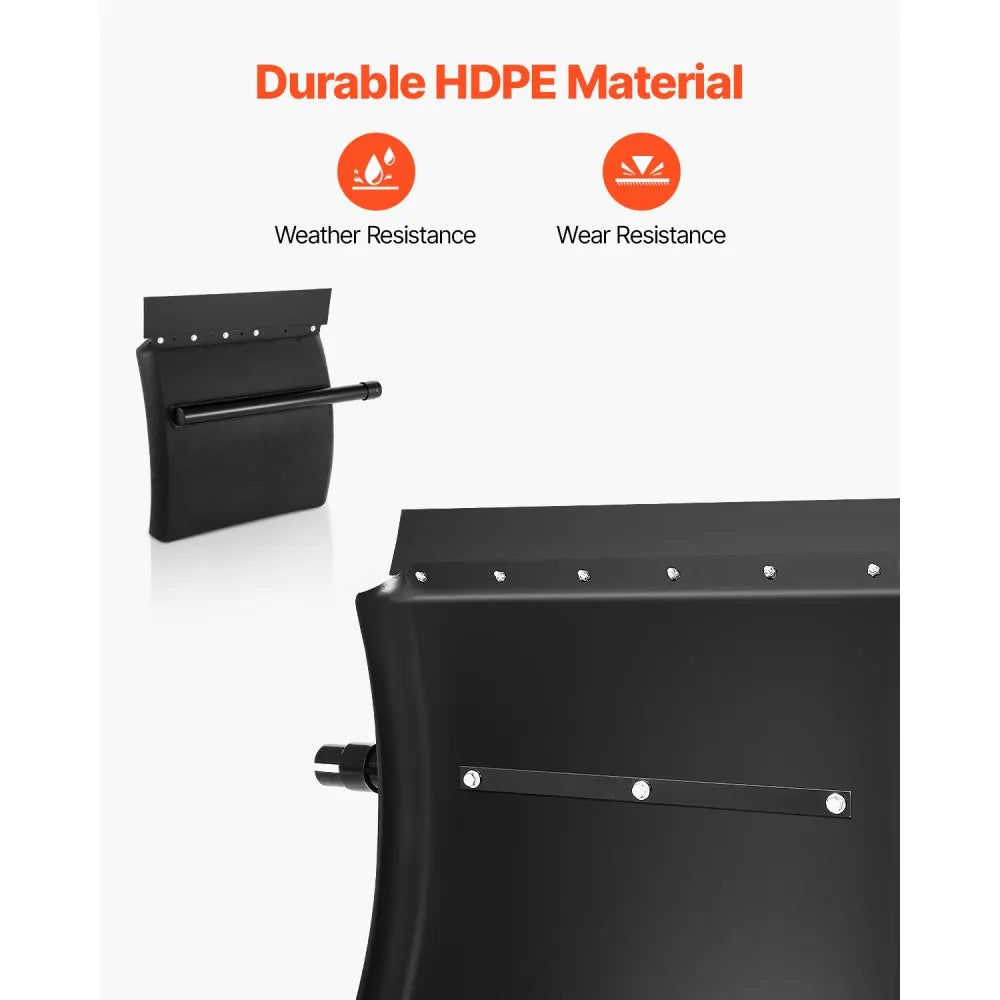 24" x 24" Semi Truck Quarter Fender Set with Tube Brackets & Mounting Hardware, Black (Pair)  Collection