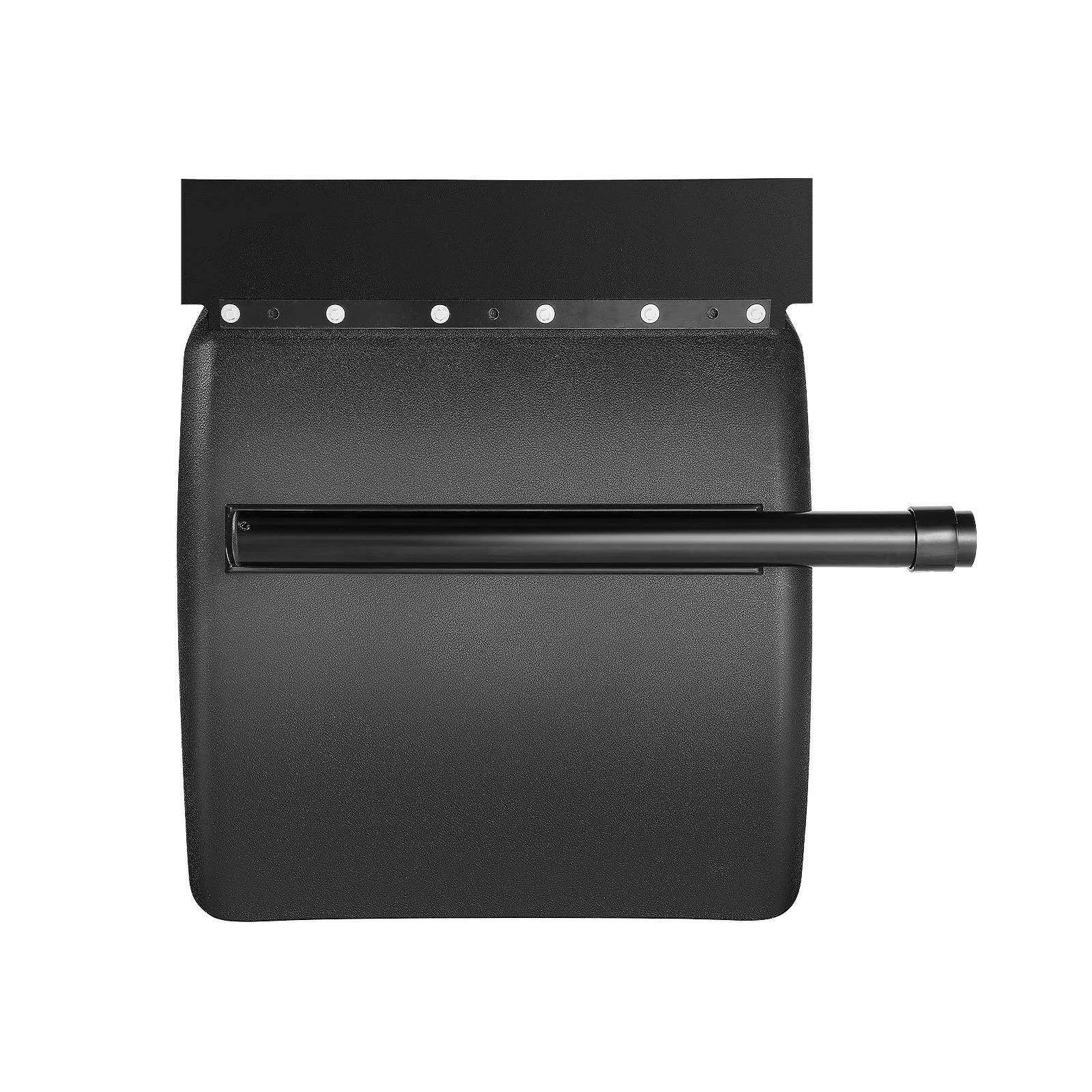 24" x 24" Semi Truck Quarter Fender Set with Tube Brackets & Mounting Hardware, Black (Pair)  Collection