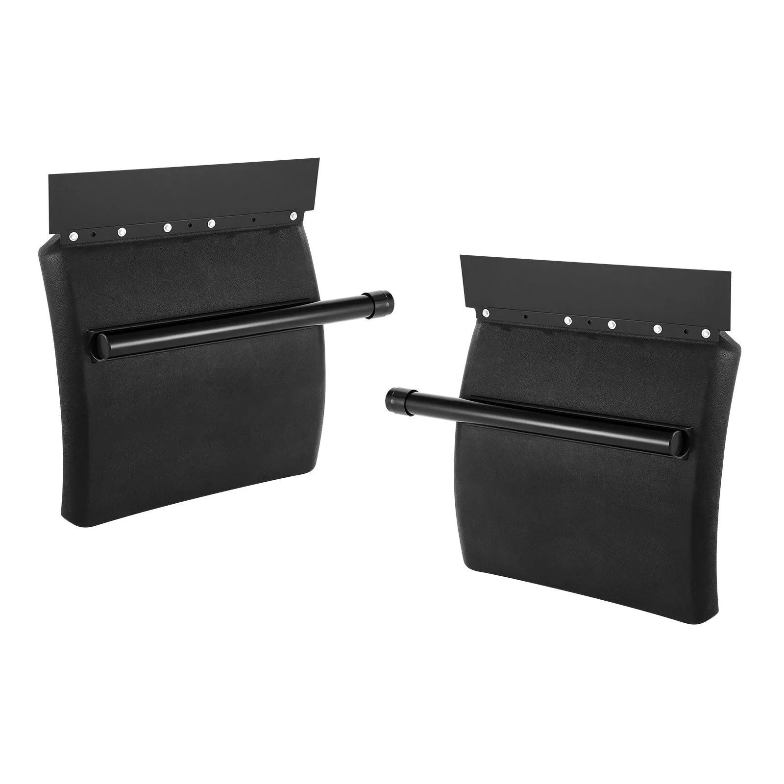 24" x 24" Semi Truck Quarter Fender Set with Tube Brackets & Mounting Hardware, Black (Pair)  Collection