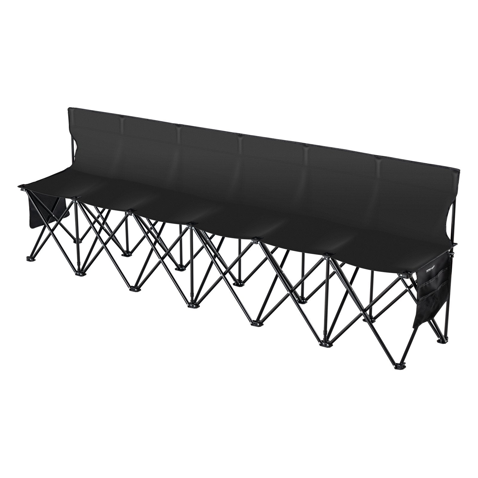 VEVOR 6 Seat Portable Folding Sport Bench Outdoor Camping Chair with Carry Bag 
