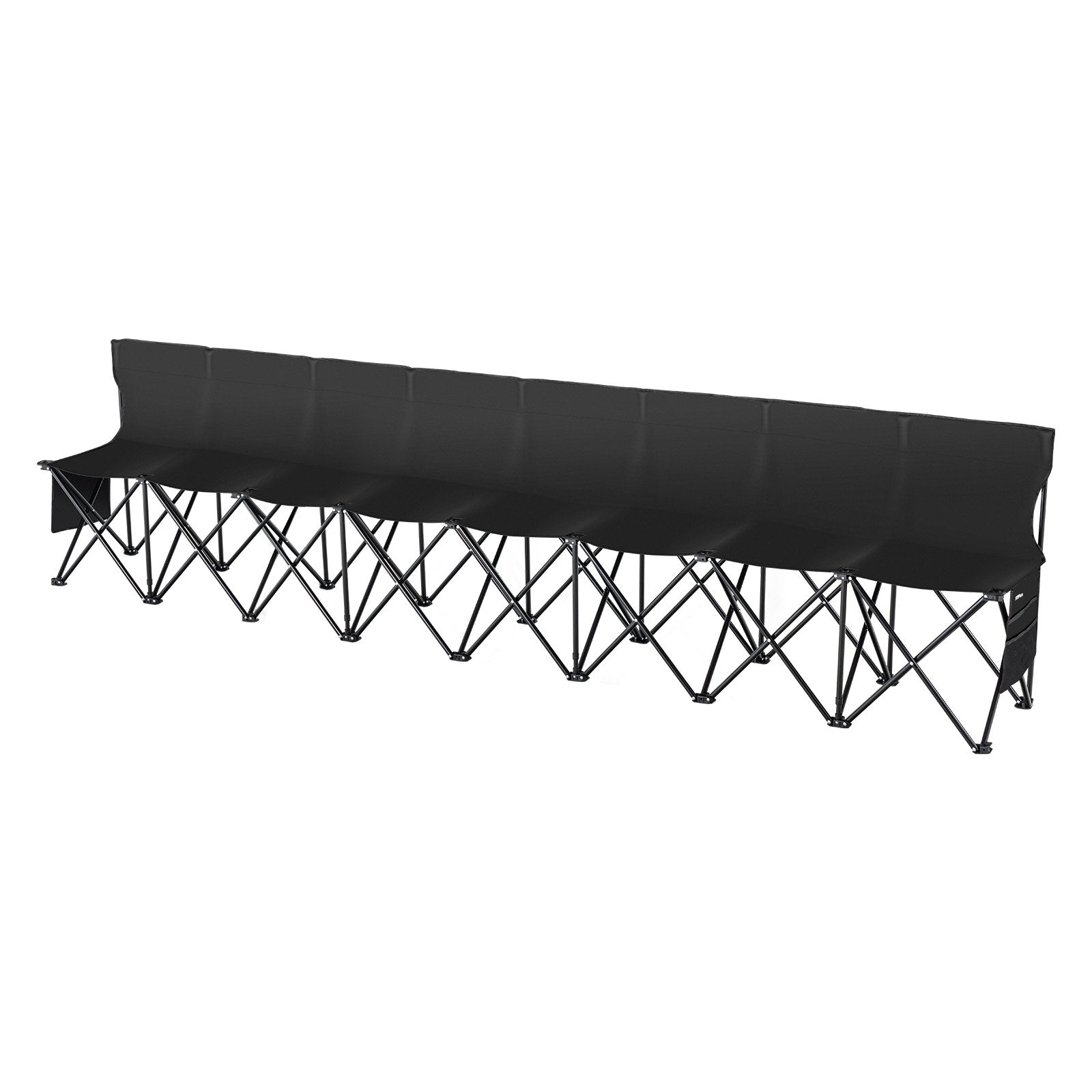 VEVOR 8 Seat Portable Folding Sport Bench Outdoor Camping Chair with Carry Bag 