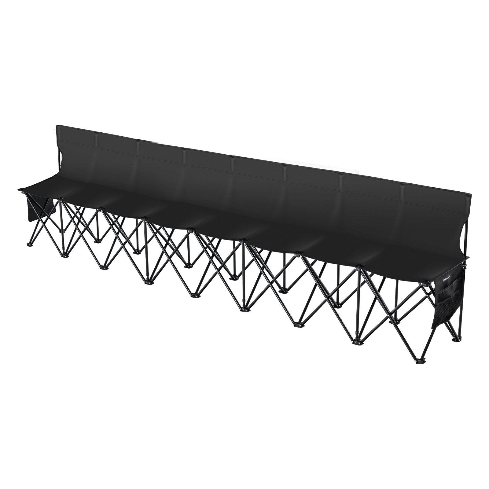VEVOR 8 Seat Portable Folding Sport Bench Outdoor Camping Chair with Carry Bag 