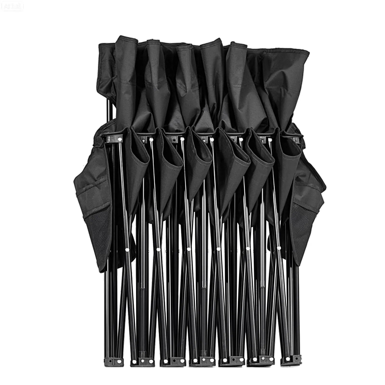 VEVOR Portable Folding Bench, 6 Seat Soccer Bench with Multiple Storage Pockets & Carrying Bag, Lightweight Sideline Seating with Back Rest for Football, Baseball, Camping, Outdoor Events, Black 