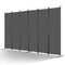 VEVOR Room Divider 6 Panels Fabric Room Privacy Screen for Office Bedroom Grey