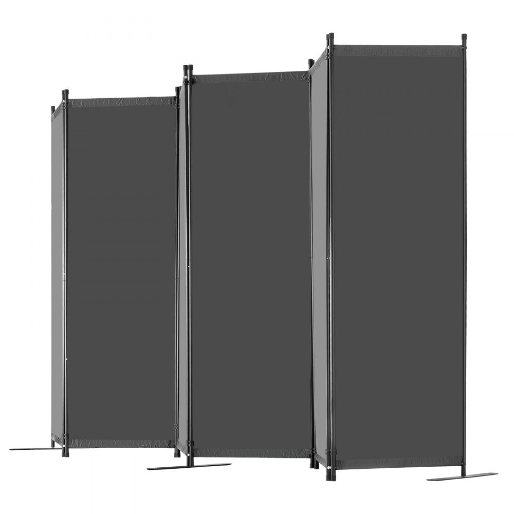 VEVOR Room Divider 6 Panels Fabric Room Privacy Screen for Office Bedroom Grey 