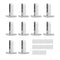 VEVOR Glass Clamp, 10 PCS Square Glass Railing Bracket for 0.31 