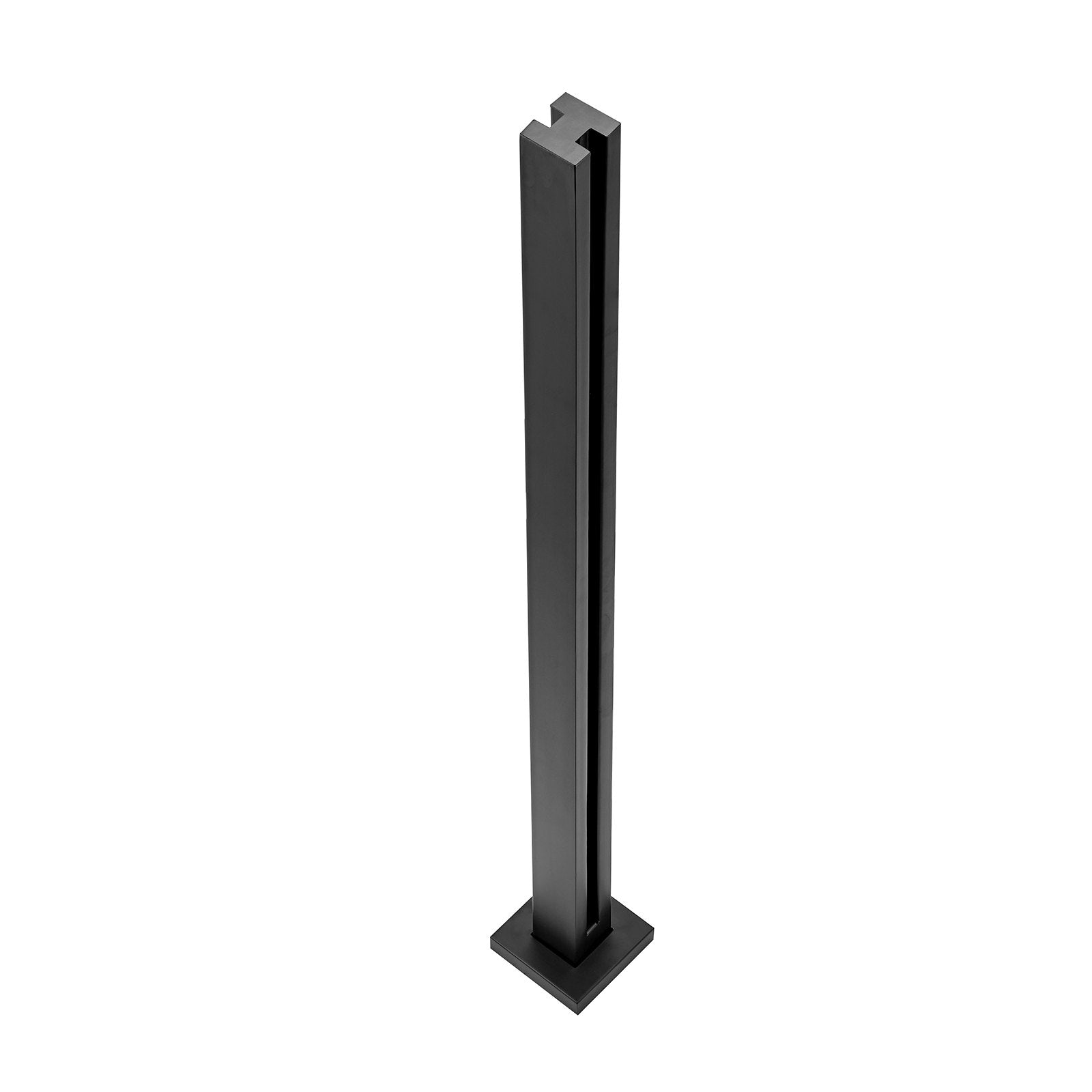 VEVOR Glass Clamp, 41.34" Height Glass Railing Bracket for 0.39 "-0.47 " Thickness Tempered Glass, 304 Stainless Steel Glass Mounting Clamp, Glass Shelf Bracket for Balcony, Garden, Deck, Stair, Black 