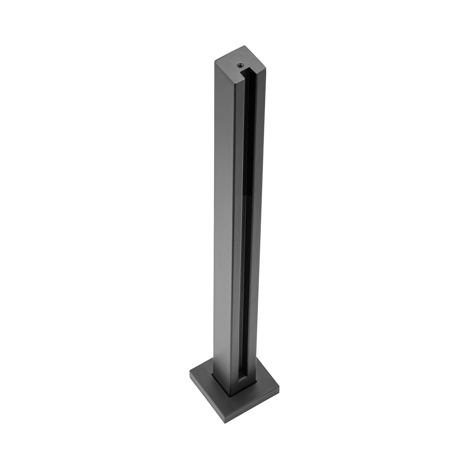 VEVOR Glass Clamp, 35.83" Height Glass Railing Bracket for 0.39 "-0.47 " Thickness Tempered Glass, 304 Stainless Steel Glass Mounting Clamp, Glass Shelf Bracket for Balcony, Garden, Deck, Stair, Black 