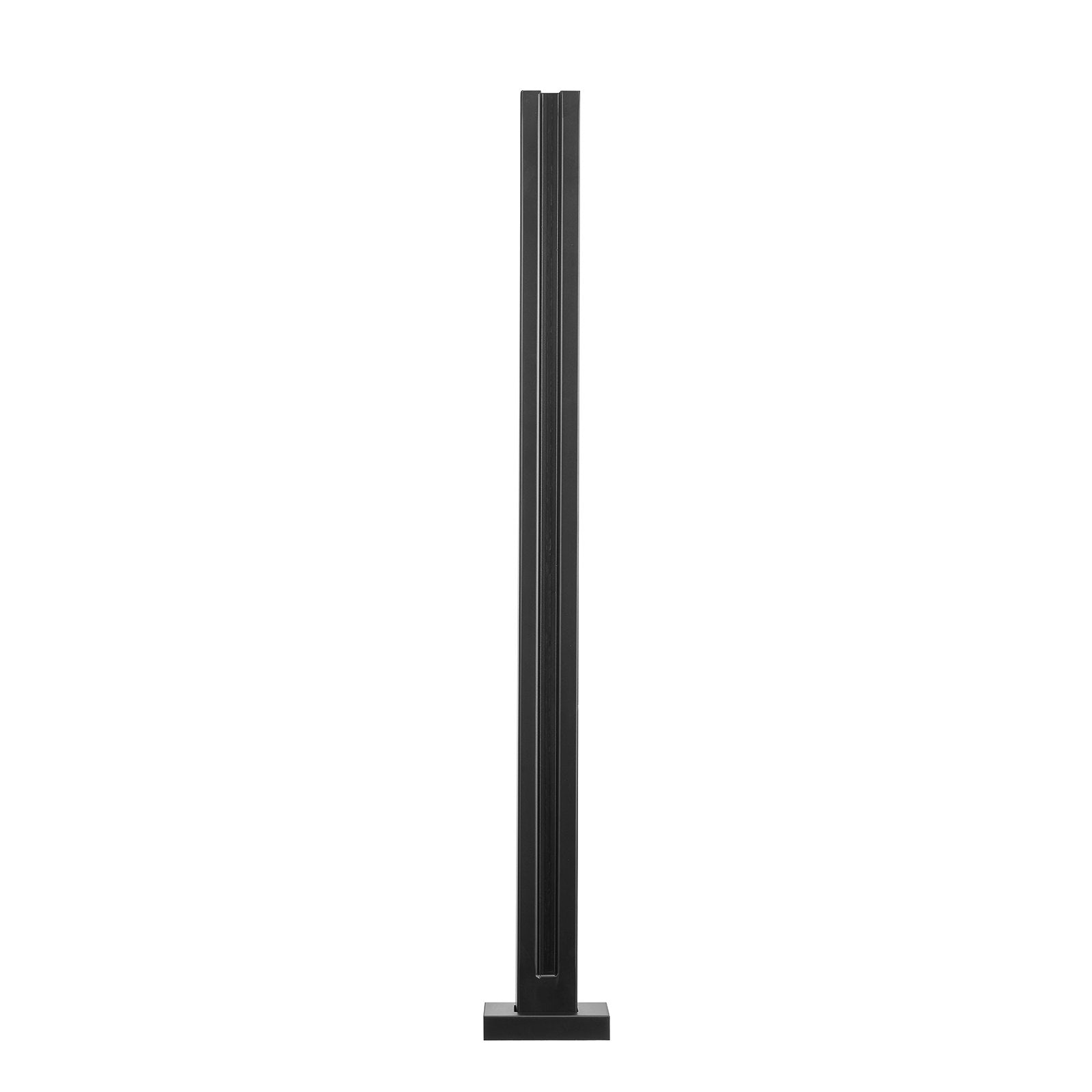 VEVOR Glass Clamp, 35.83" Height Glass Railing Bracket for 0.39 "-0.47 " Thickness Tempered Glass, 304 Stainless Steel Glass Mounting Clamp, Glass Shelf Bracket for Balcony, Garden, Deck, Stair, Black 