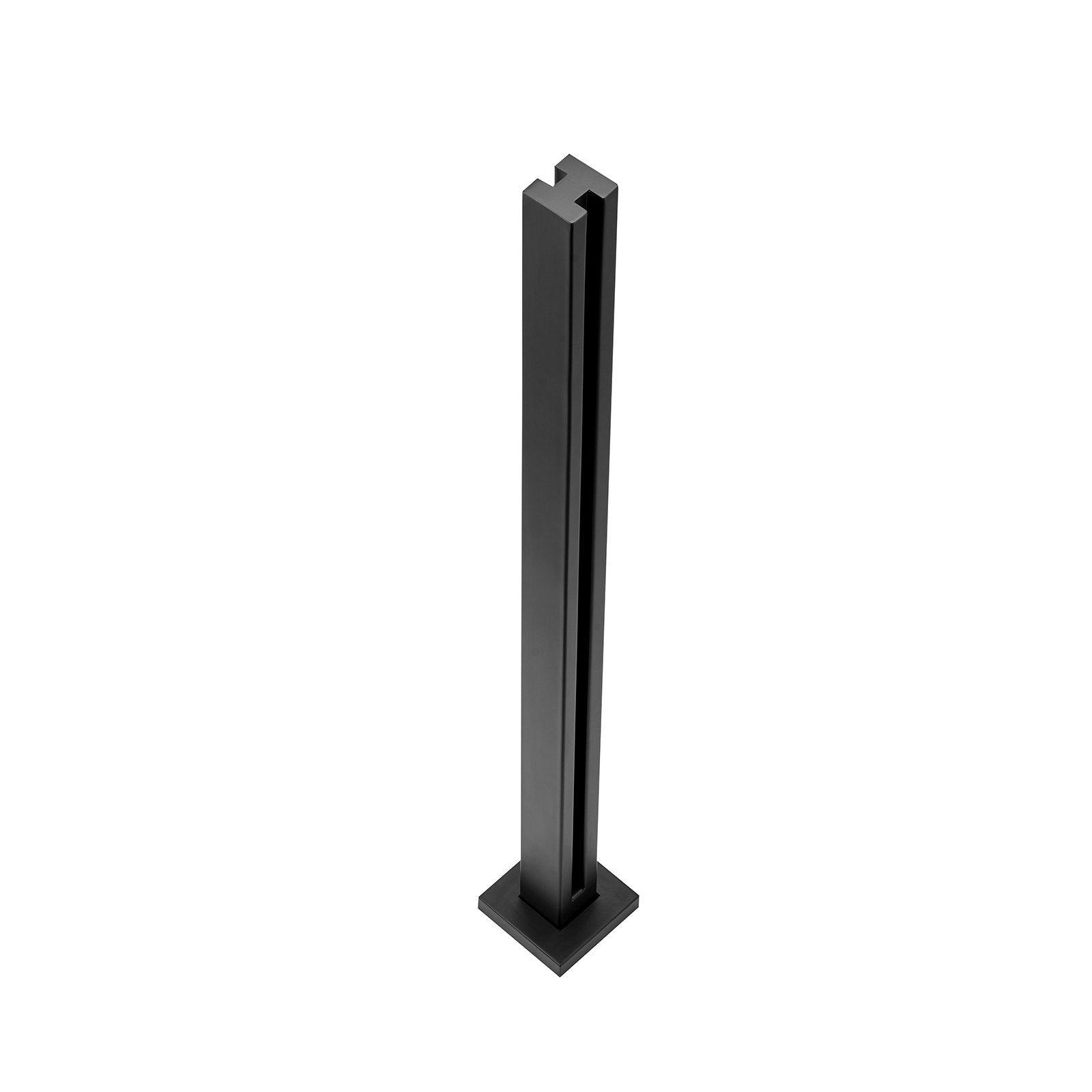 VEVOR Glass Clamp, 37.4" Height Glass Railing Bracket for 0.39 "-0.47 " Thickness Tempered Glass, 304 Stainless Steel Glass Mounting Clamp, Glass Shelf Bracket for Balcony, Garden, Deck, Stair, Black 