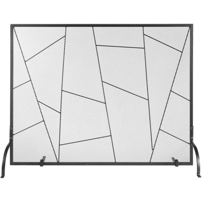 VEVOR Fireplace Screen Single Panel, Sturdy Iron Mesh Fireplace Screen, 35.6"(L) x28.4"(H) Spark Guard Cover, Simple Installation, Free Standing Fire Fence Grate for Living Room Home Decor Modern 
