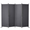 VEVOR Room Divider, 5.6 ft Room Dividers and Folding Privacy Screens (4-panel), Fabric Partition Room Dividers for Office, Bedroom, Dining Room, Study, Freestanding, Grey