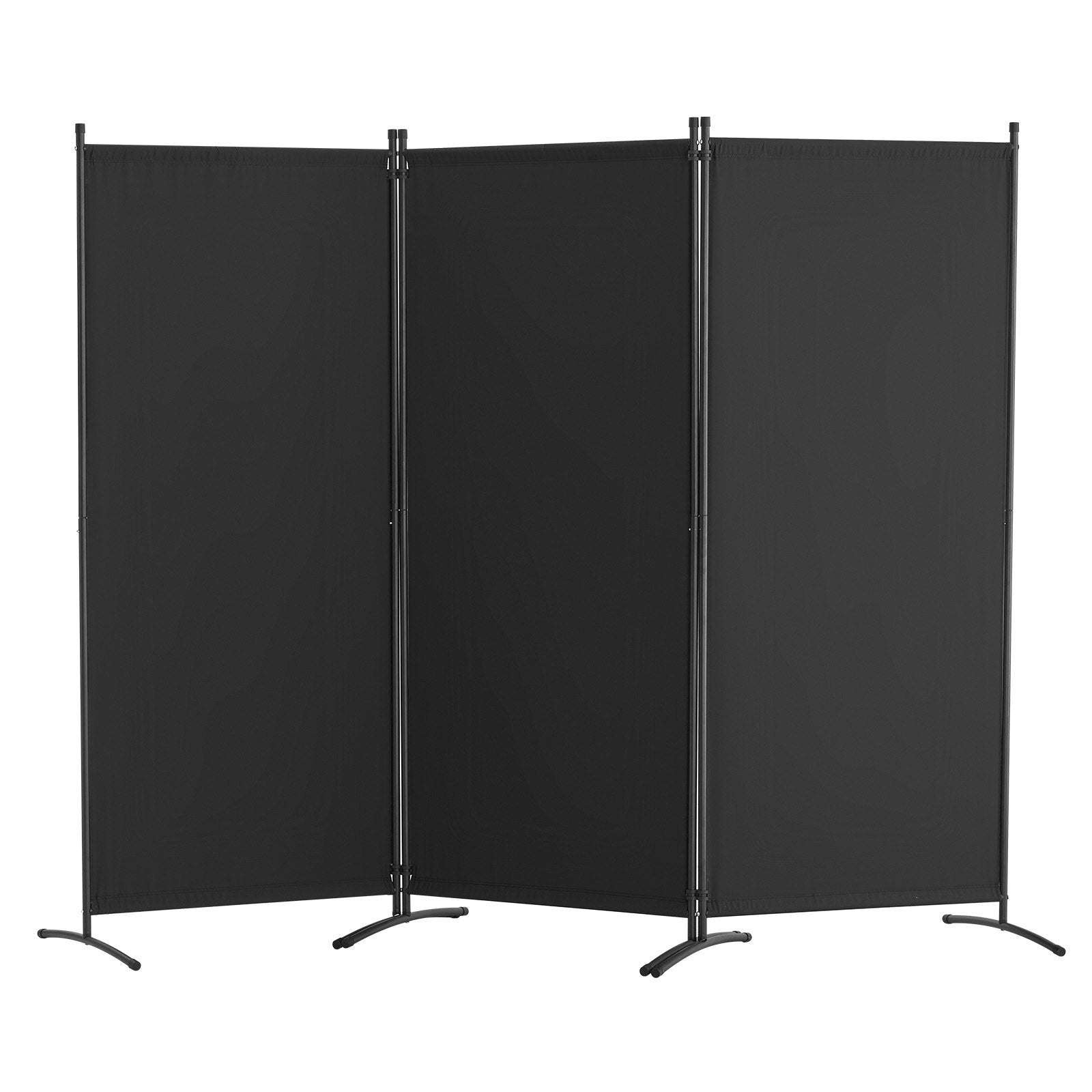 VEVOR Room Divider 3-Panel Folding Privacy Screen Fabric Partition Office Black 