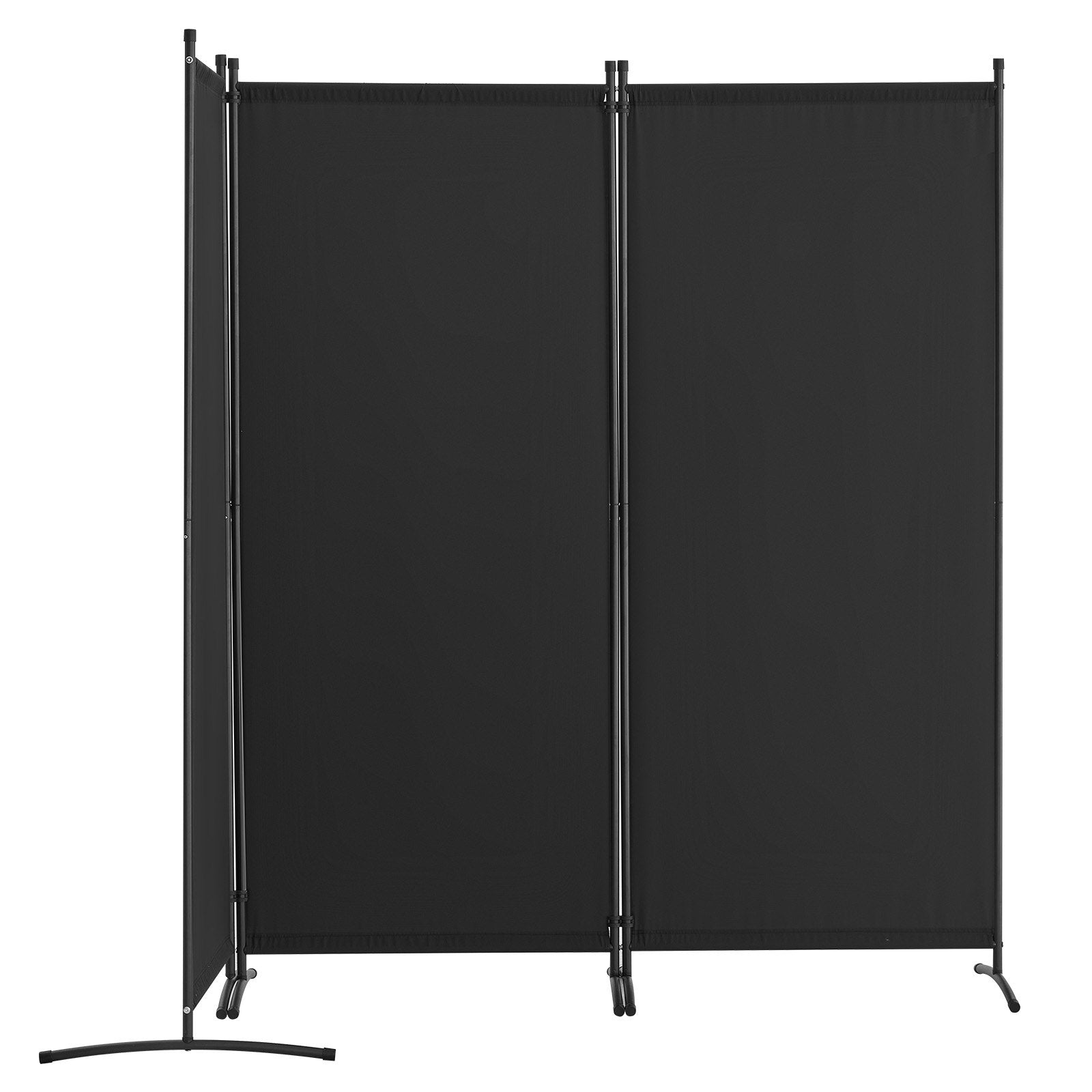 VEVOR Room Divider 3-Panel Folding Privacy Screen Fabric Partition Office Black 