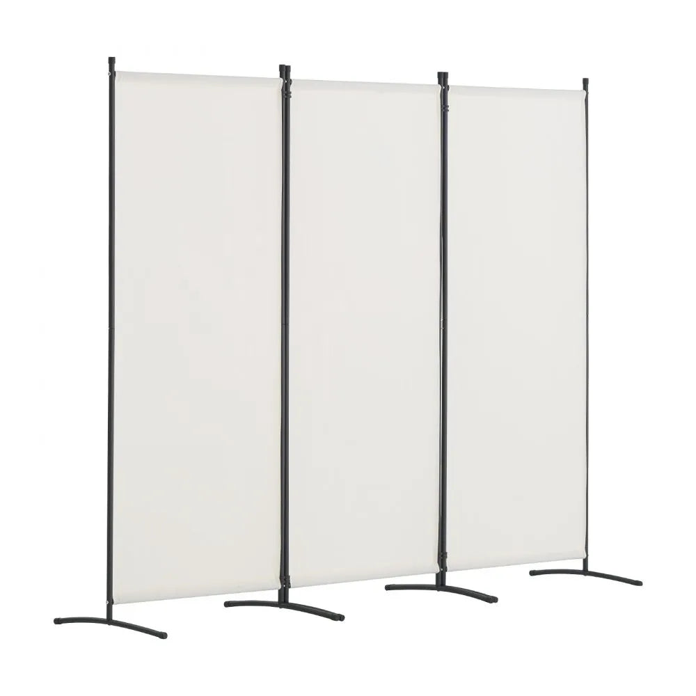 VEVOR Room Divider 3-Panel Folding Privacy Screen Fabric Partition Office White