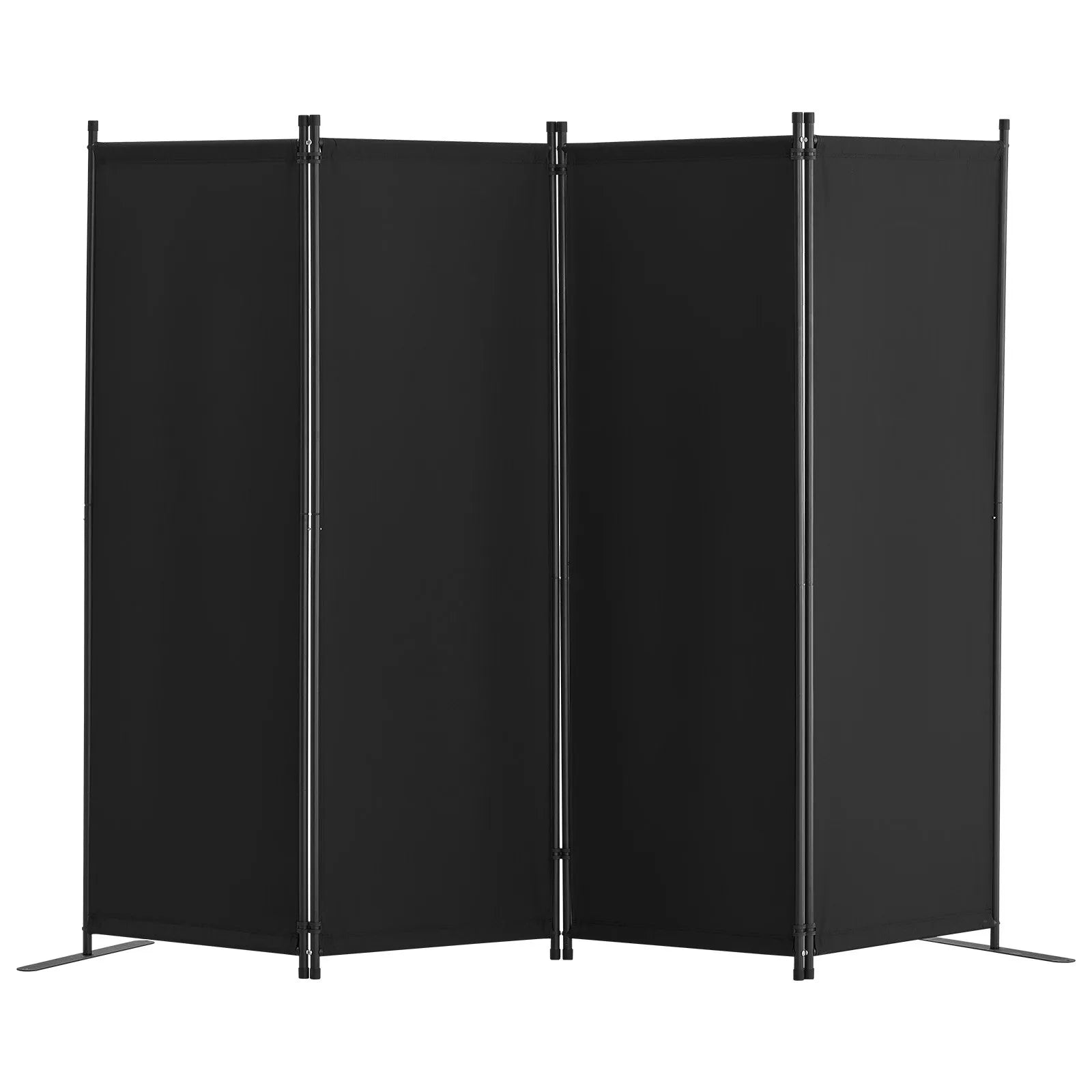 VEVOR Room Divider 4-Panel Folding Privacy Screen Fabric Partition Office Black