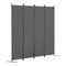 VEVOR Room Divider 4-Panel Folding Privacy Screen Fabric Partition Office Gray