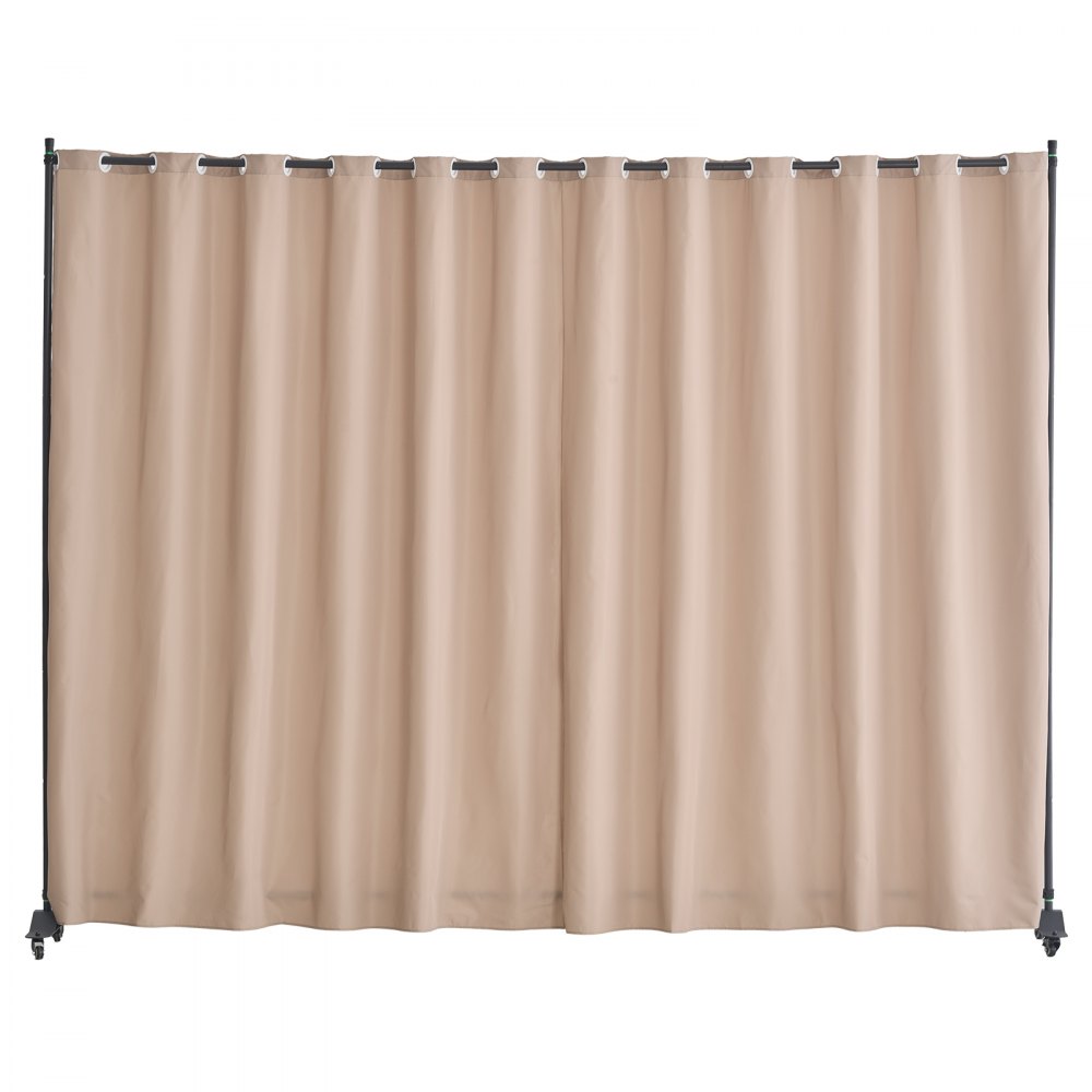 VEVOR Room Divider Portable Panel Room Divider with Wheels Privacy Screen Brown 