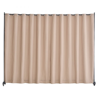 VEVOR Room Divider Portable Panel Room Divider with Wheels Privacy Screen Brown 