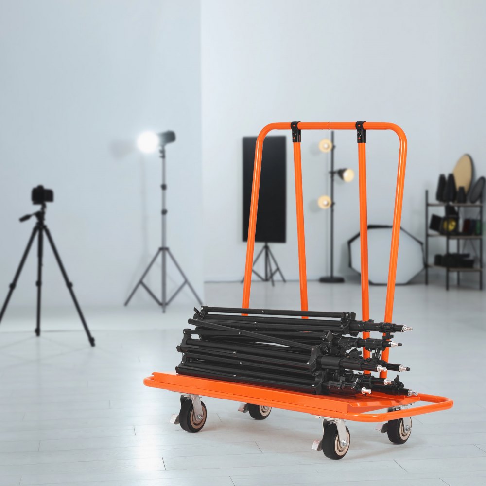 VEVOR Drywall Cart, 3000 LBS Panel Dolly Cart with 45.28" x 21.8" Deck and 5" Swivel Wheels, Heavy-Duty Drywall Sheet Cart, Handling Wall Panel, Sheetrock, Lumber, for Garage, Home, Warehouse 