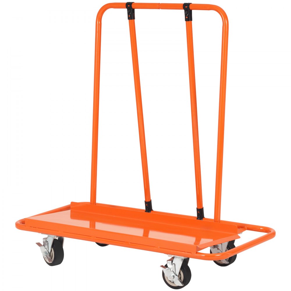 VEVOR Drywall Cart, 3000 LBS Panel Dolly Cart with 45.28" x 21.8" Deck and 5" Swivel Wheels, Heavy-Duty Drywall Sheet Cart, Handling Wall Panel, Sheetrock, Lumber, for Garage, Home, Warehouse 