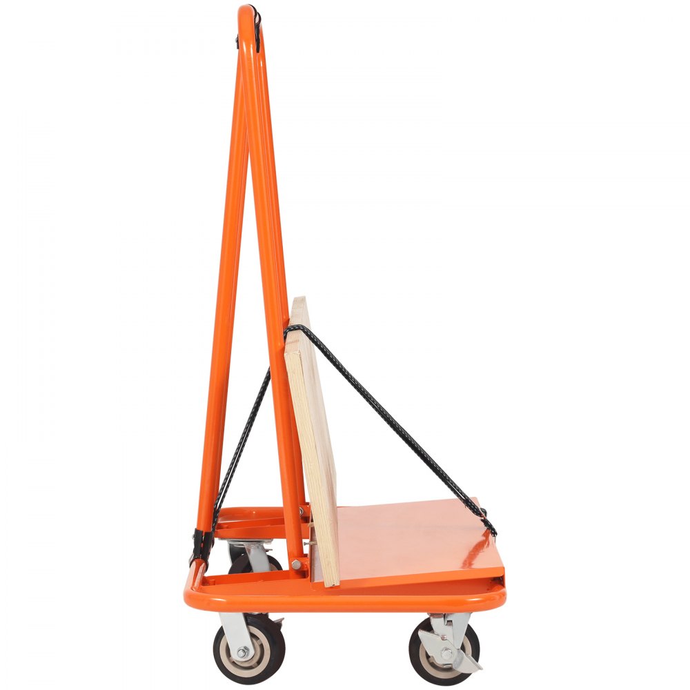 VEVOR Drywall Cart, 3000 LBS Panel Dolly Cart with 45.28" x 21.8" Deck and 5" Swivel Wheels, Heavy-Duty Drywall Sheet Cart, Handling Wall Panel, Sheetrock, Lumber, for Garage, Home, Warehouse 