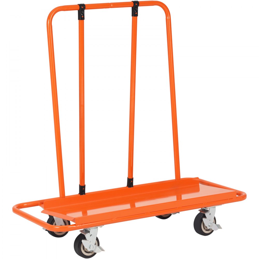 VEVOR Drywall Cart, 3000 LBS Panel Dolly Cart with 45.28" x 21.8" Deck and 5" Swivel Wheels, Heavy-Duty Drywall Sheet Cart, Handling Wall Panel, Sheetrock, Lumber, for Garage, Home, Warehouse 